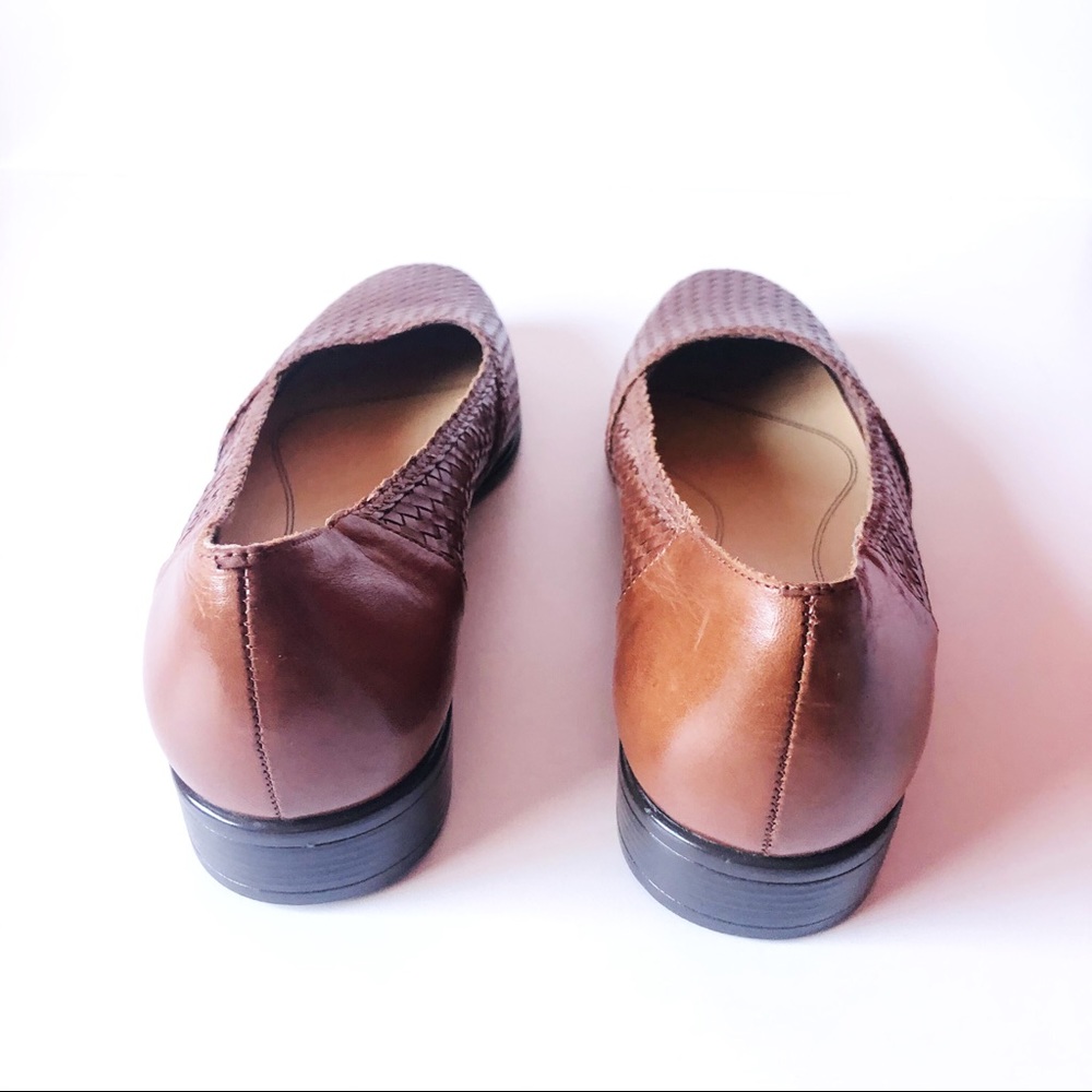 TROTTERS BROWN WOVEN LEATHER SLIP ON LOAFER SIZE 9 - Picture 4 of 13